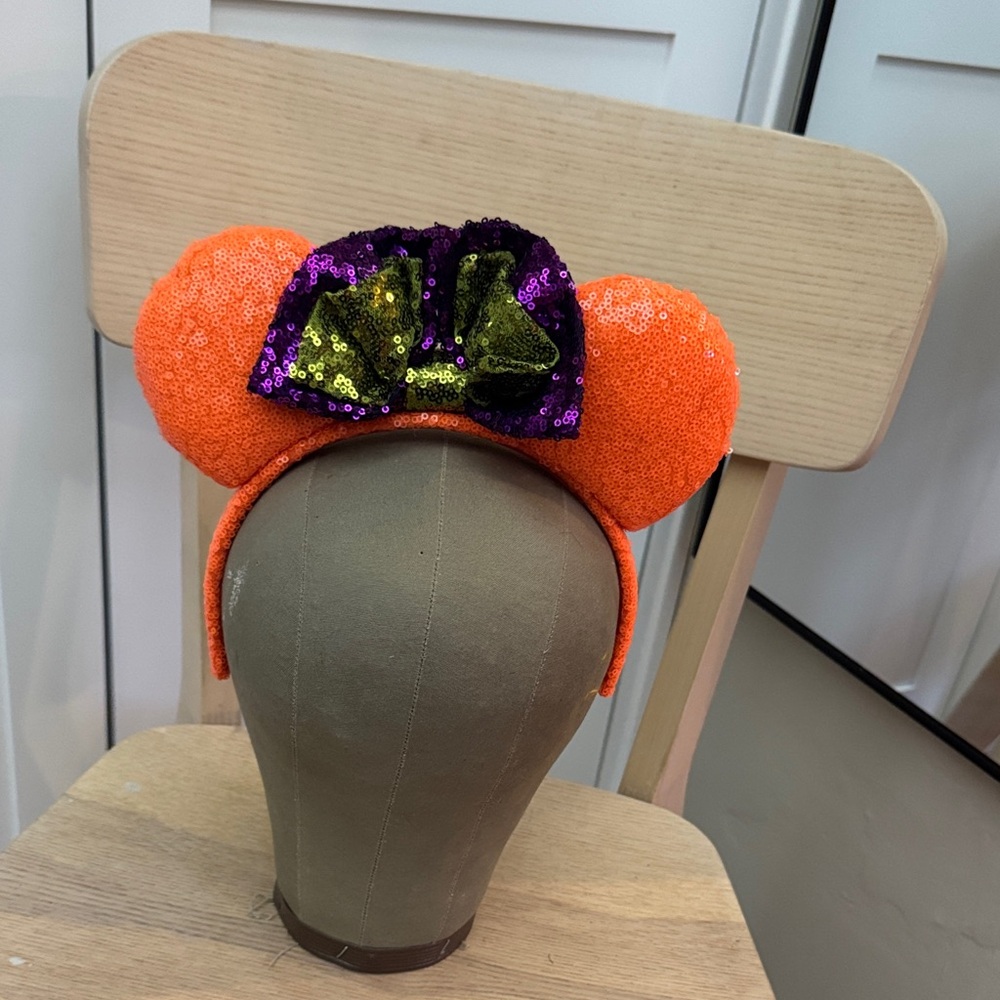 Orange and Purple Sequin Mickey Ears